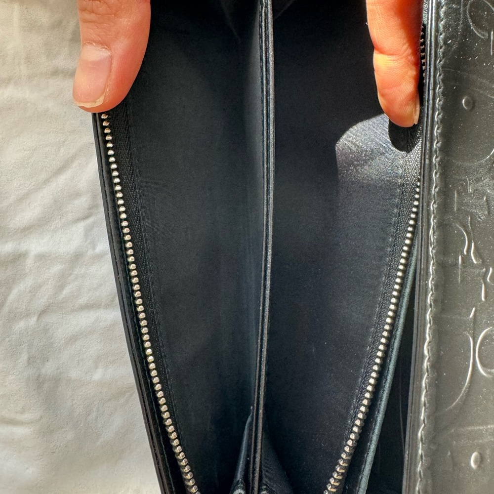 SUPER RARE - Dior Black Patent Leather Logo Ultimate Continental Wallet - Picture 12 of 15